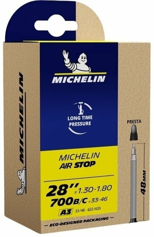 Bike inner tube Michelin A3 Airstop Tube 35 - 47 mm 178.0 Black 48.0 Presta Bike inner tube