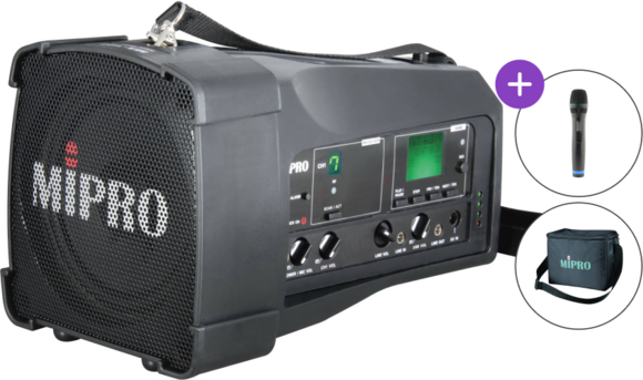 Système de sonorisation alimenté par batterie MiPro MA-100SB Vocal Set Système de sonorisation alimenté par batterie - 1