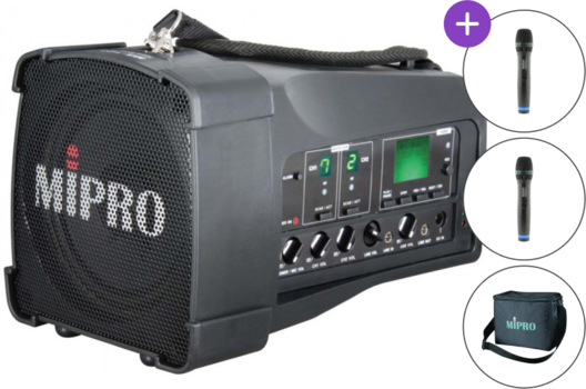 Battery powered PA system MiPro MA-100DB Vocal Dual Set Battery powered PA system - 1