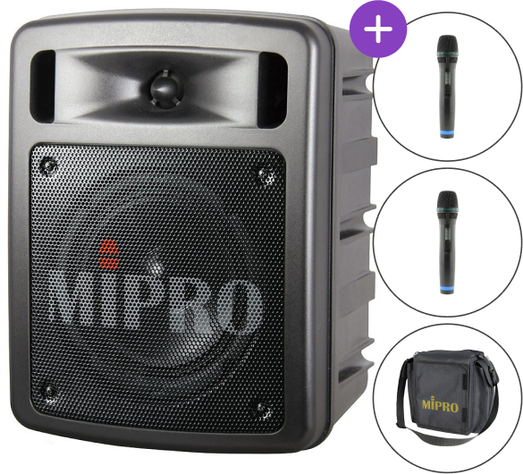 PA система с батерия MiPro MA-303DB Vocal Dual Set PA система с батерия