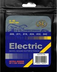 Струни за електрическа китара SX SZSTE1SL Super Light Струни за електрическа китара