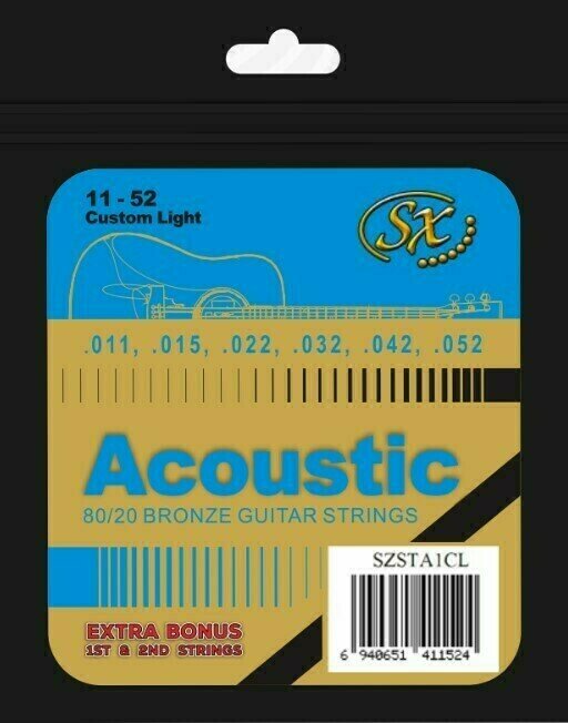 Strune za akustično kitaro SX SZSTA1CL Custom Light