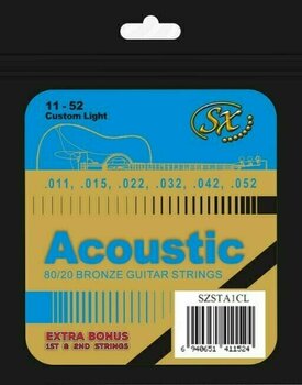 Struny pro akustickou kytaru SX SZSTA1CL Custom Light - 1