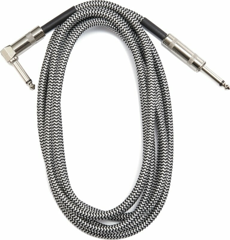 Cable de instrumento Dr.Parts DRCA2BK Blanco-Negro 3 m Recto - Acodado Cable de instrumento