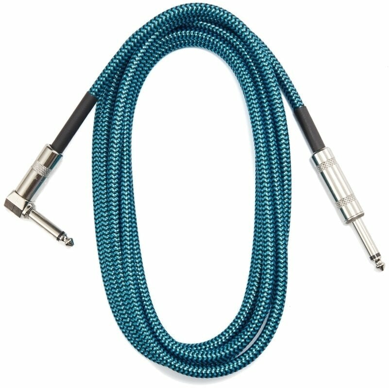 Instrument kabel Dr.Parts DRCA2BU Blå 3 m Lige - Vinklet