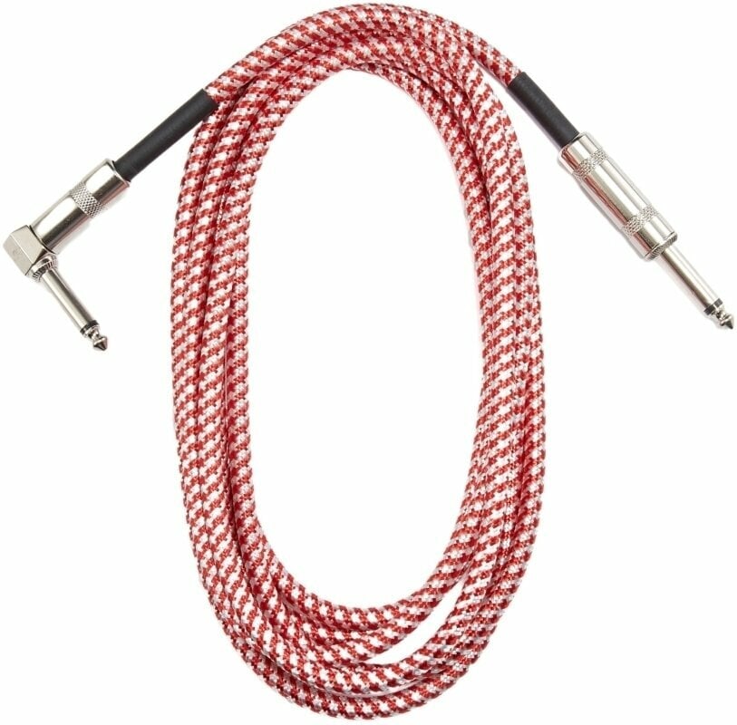 Kabel za glasbilo Dr.Parts DRCA2RD Rdeča 3 m Ravni - Kotni