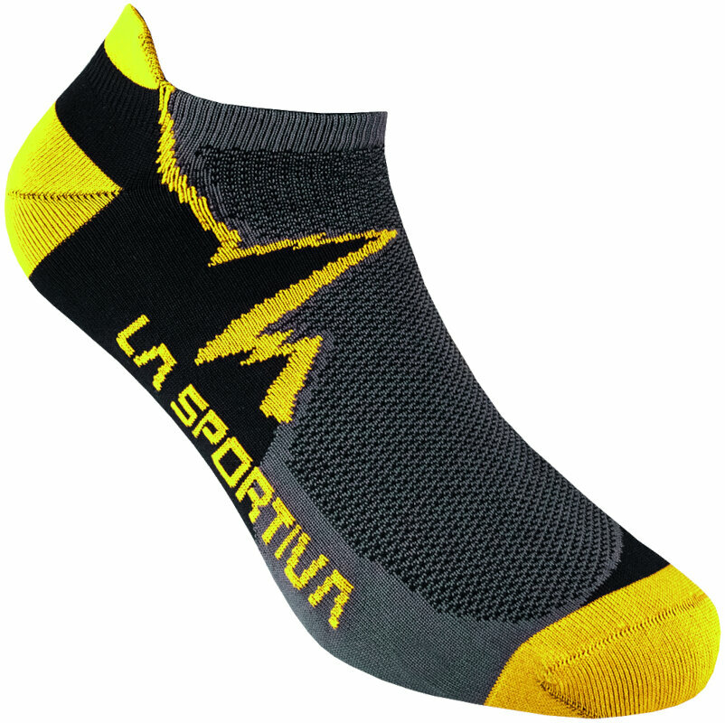 Strumpor La Sportiva Climbing Socks Carbon/Yellow S Strumpor