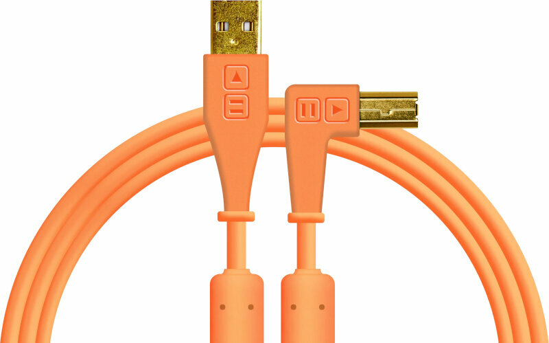 Photos - Cable (video, audio, USB) DJ Techtools DJ Techtools Chroma Cable Orange 1,5 m USB Cable 05-30055