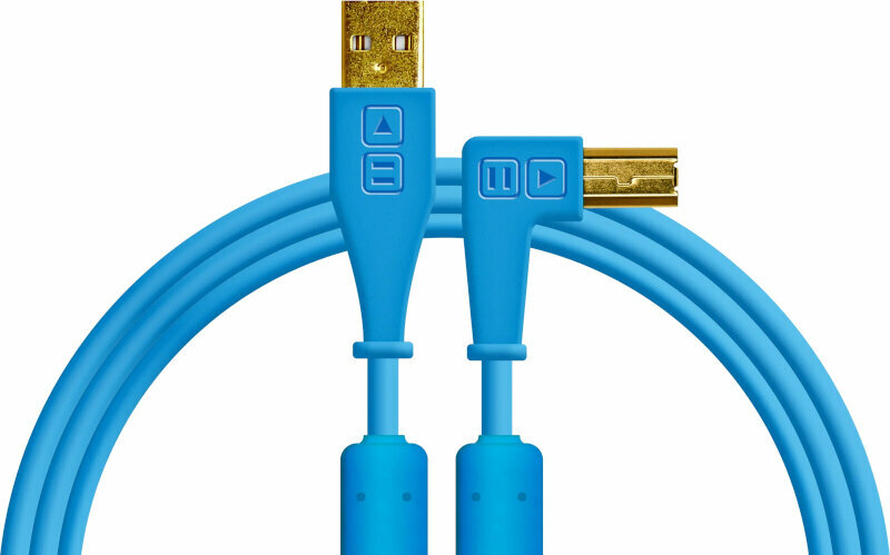 USB-kabel DJ Techtools Chroma Cable Blauw 1,5 m USB-kabel