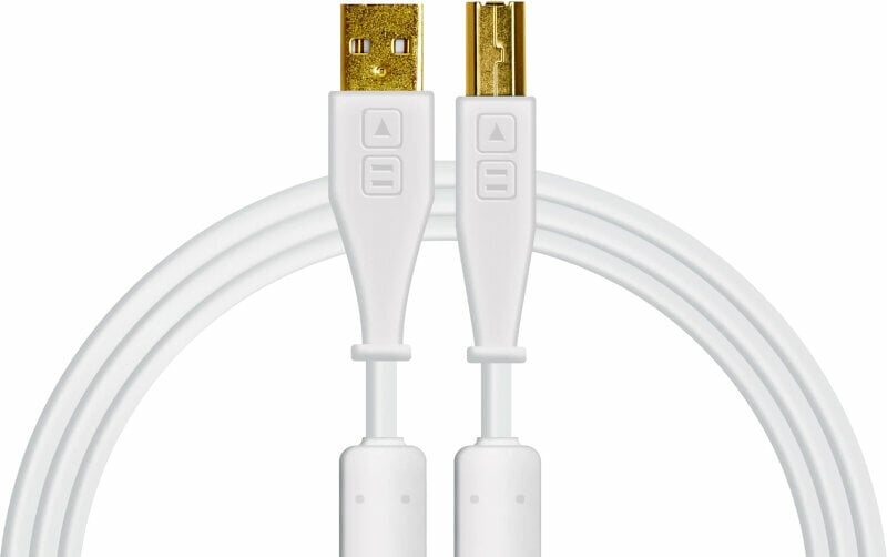 USB Cable DJ Techtools Chroma Cable White 1,5 m USB Cable