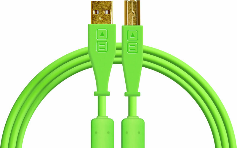 USB Cable DJ Techtools Chroma Cable Green 1,5 m USB Cable