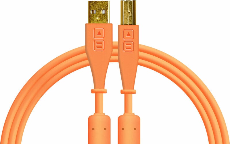 USB Cable DJ Techtools Chroma Cable Orange 1,5 m USB Cable