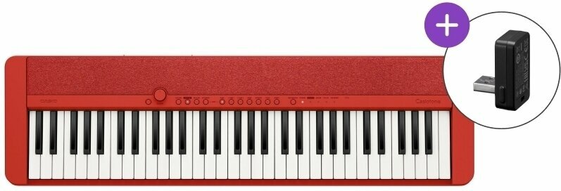 Keyboard with Touch Response Casio CT-S1 Red SET