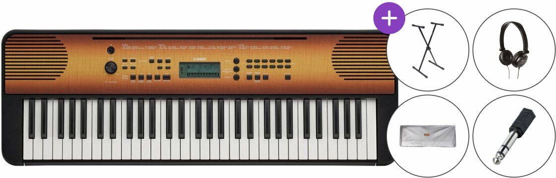Keyboard z dinamiko Yamaha PSR E360 Maple SET
