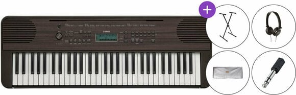 Keyboard met aanslaggevoeligheid Yamaha PSR E360 Dark Walnut SET - 1