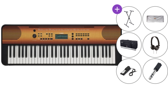 Keyboard s dynamikou Yamaha PSR E360 Maple Deluxe SET - 1