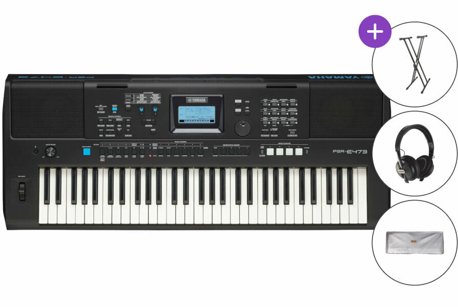 Keyboard met aanslaggevoeligheid Yamaha PSR-E473 SET