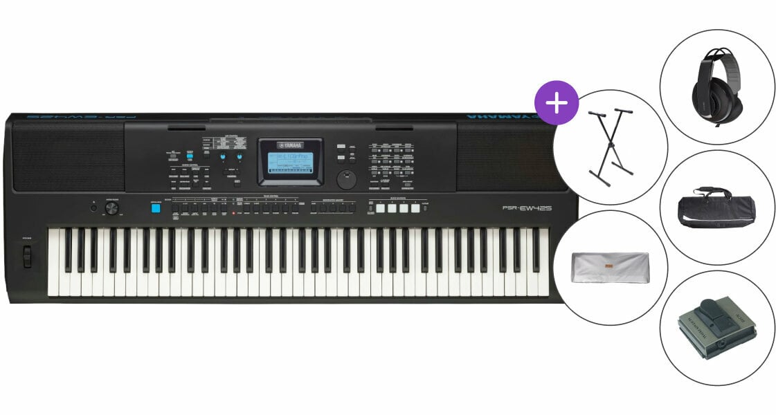 Keyboard met aanslaggevoeligheid Yamaha PSR-EW425 DELUXE SET