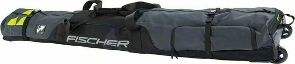 Ski Bag Fischer Skicase 1 Pair With Boot Pocket Alpine Race Wheels Black/Yellow 195 cm - 1