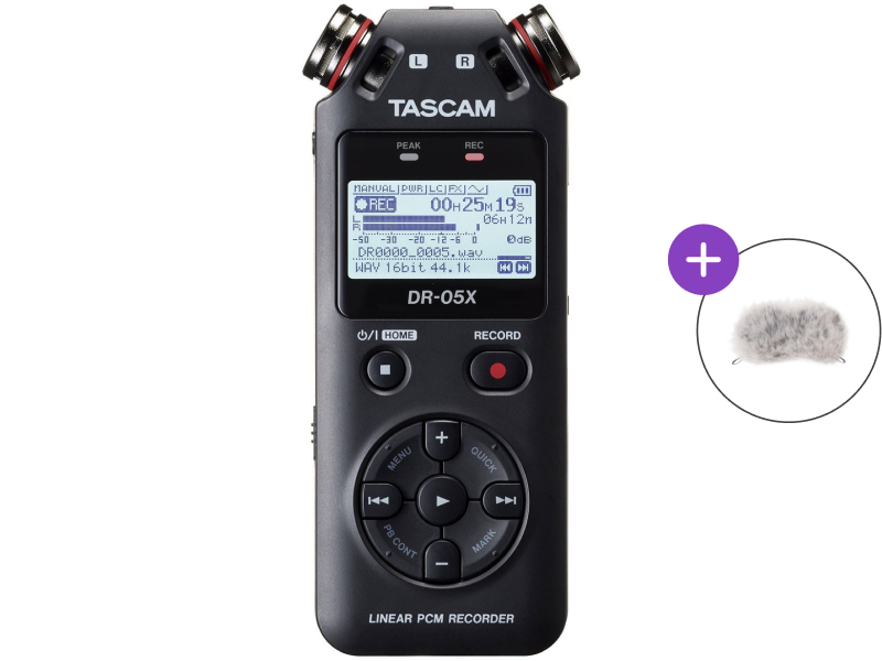 Draagbare digitale recorder Tascam DR-05X SET Zwart