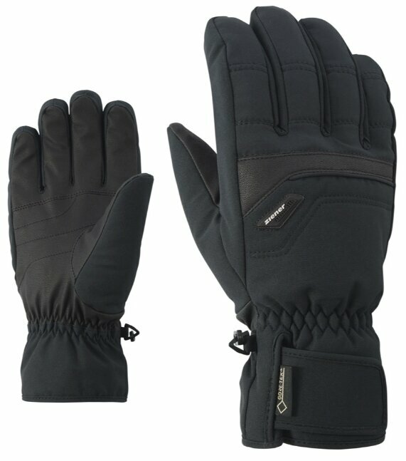 Levně Ziener Glyn GTX + Gore Plus Black 9,5 Lyžařské rukavice
