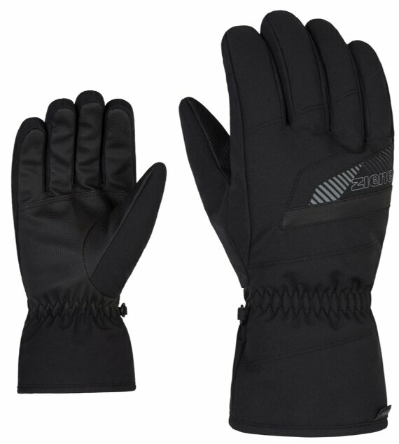 Lyžiarske rukavice Ziener Gordan AS® Graphite/Black 9 Lyžiarske rukavice