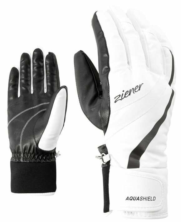 Lyžařské rukavice Ziener Kitty AS® Lady White 6,5 Lyžařské rukavice