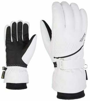 SkI Handschuhe Ziener Kiana GTX + Gore Plus Warm Lady White 6,5 SkI Handschuhe - 1