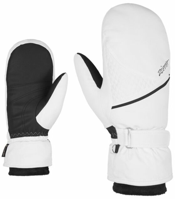 Ski Gloves Ziener Kiani GTX + Gore Plus Warm White 7 Ski Gloves