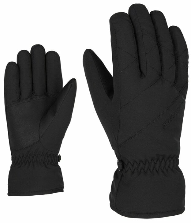 Photos - Winter Gloves & Mittens Ziener Kaila Lady Black 6,5 Ski Gloves 801186-12-6,5 