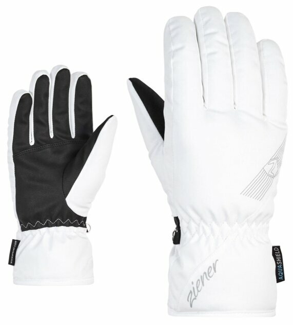Ski Gloves Ziener Korena AS® Lady White 7 Ski Gloves