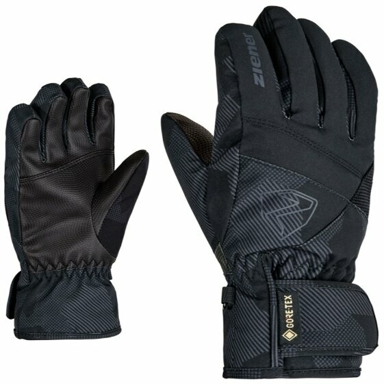 Lyžařské rukavice Ziener Leif GTX Black/Lime 5 Lyžařské rukavice