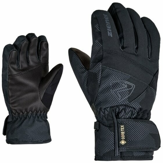 Lyžařské rukavice Ziener Leif GTX Black/Lime 5,5 Lyžařské rukavice