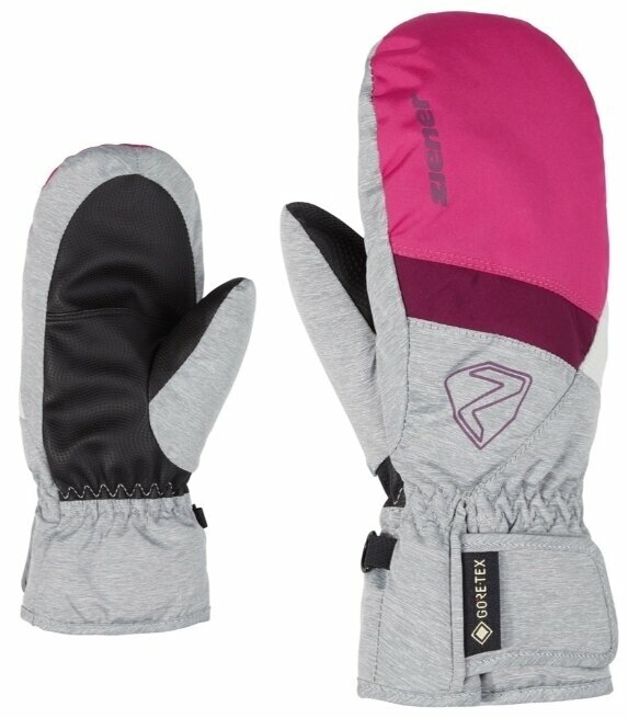 Ski Gloves Ziener Levin GTX Pop Pink/Light Melange 4 Ski Gloves