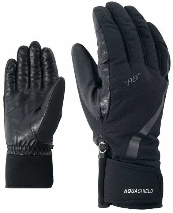 Lyžiarske rukavice Ziener Kitty AS® Lady Black 6,5 Lyžiarske rukavice