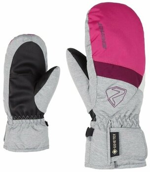 Ski Gloves Ziener Levin GTX Pop Pink/Light Melange 5 Ski Gloves - 1