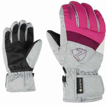 Ski Gloves Ziener Leif GTX Pop Pink/Light Melange 5 Ski Gloves - 1
