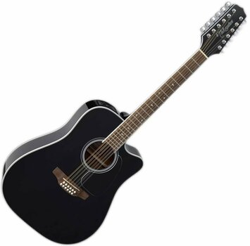 12-string Acoustic-electric Guitar Takamine GD38CE Black - 1
