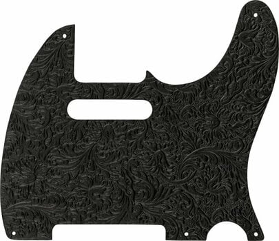 Spare Part for Guitar Fender Waylon Jennings Leather Pickguard Black - 1