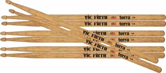 Drumsticks Vic Firth P5AT4PK American Classic Terra Series 4pr Value Pack Drumsticks - 1