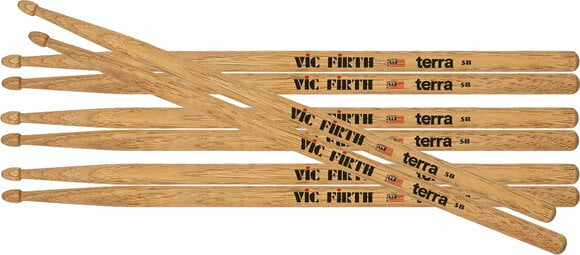 Drumsticks Vic Firth P5BT4PK American Classic Terra Series 4pr Value Pack Drumsticks - 1