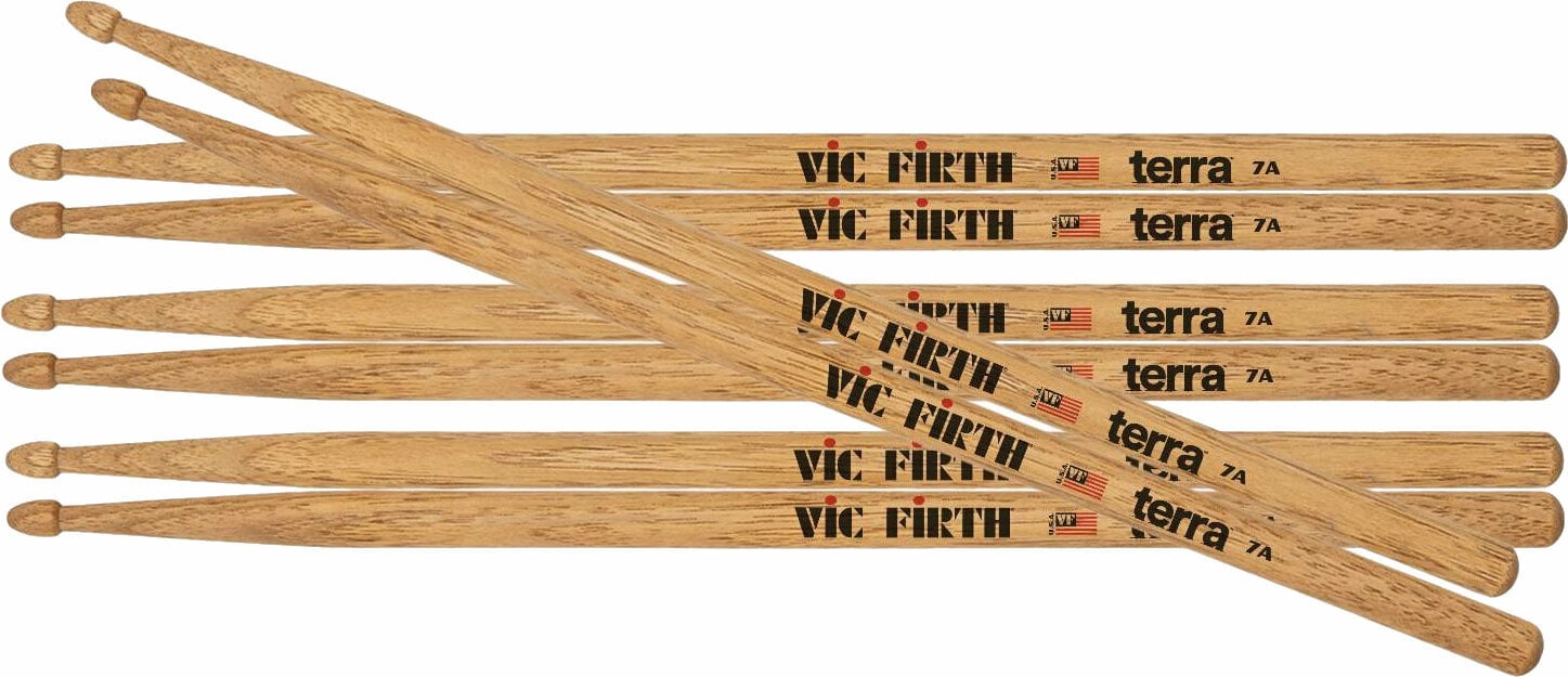 Drumsticks Vic Firth P7AT4PK American Classic Terra Series 4pr Value Pack Drumsticks