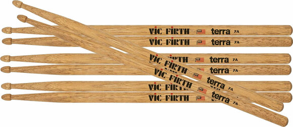 Drumsticks Vic Firth P7AT4PK American Classic Terra Series 4pr Value Pack Drumsticks - 1