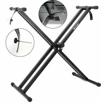 Folding keyboard stand
 Veles-X Security Double X Keyboard Stand Black - 1