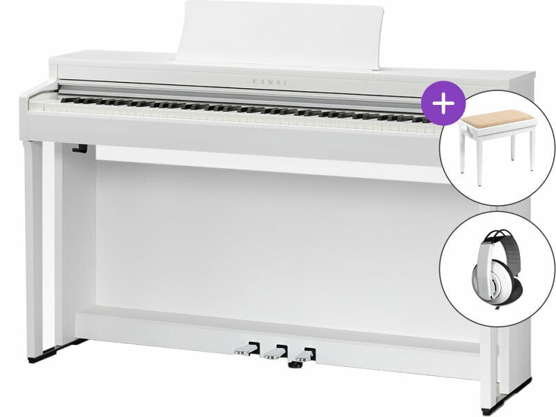 Ψηφιακό Πιάνο Kawai CN201 SET Premium Satin White Ψηφιακό Πιάνο