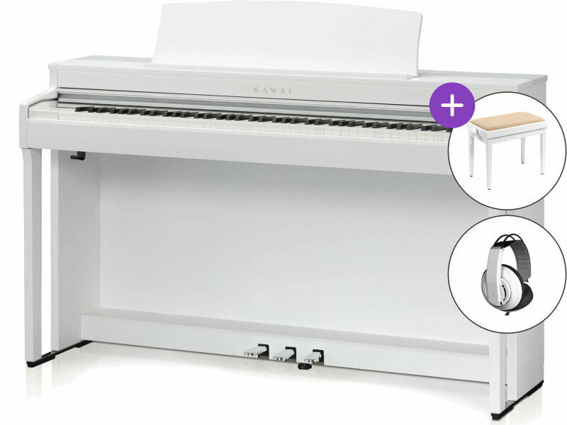 Piano numérique Kawai CN301 SET Premium Satin White Piano numérique