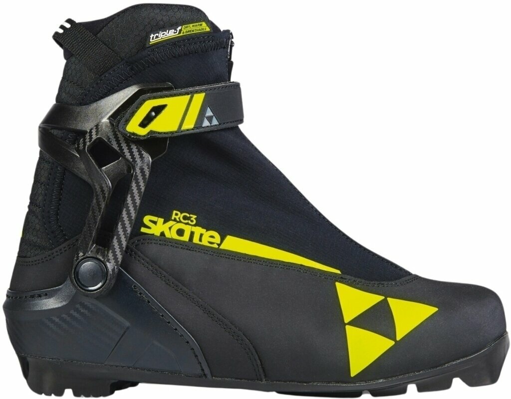 Chaussures de ski fond Fischer RC3 Skate Boots Black/Yellow 8