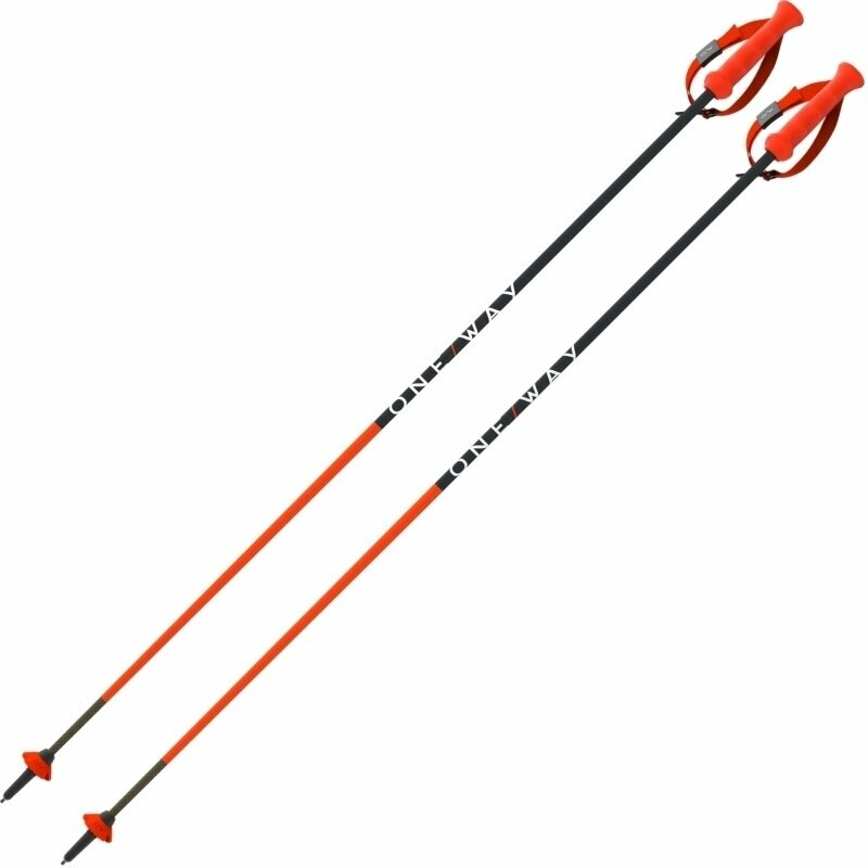 Bâtons de ski One Way RD 13 Carbon Poles Orange/Black 115 cm Bâtons de ski