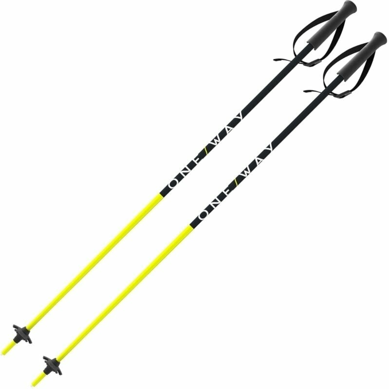 Photos - Ski Poles ONE WAY Junior Poles Yellow/Black 85 cm  OZ3542185 