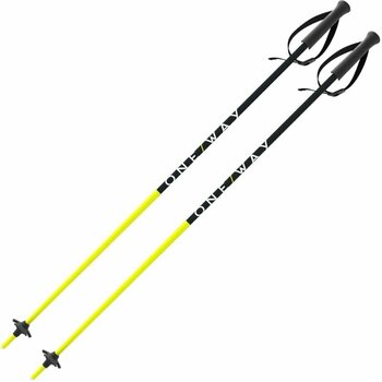 Bastões de esqui One Way Junior Poles Yellow/Black 105 cm Bastões de esqui - 1